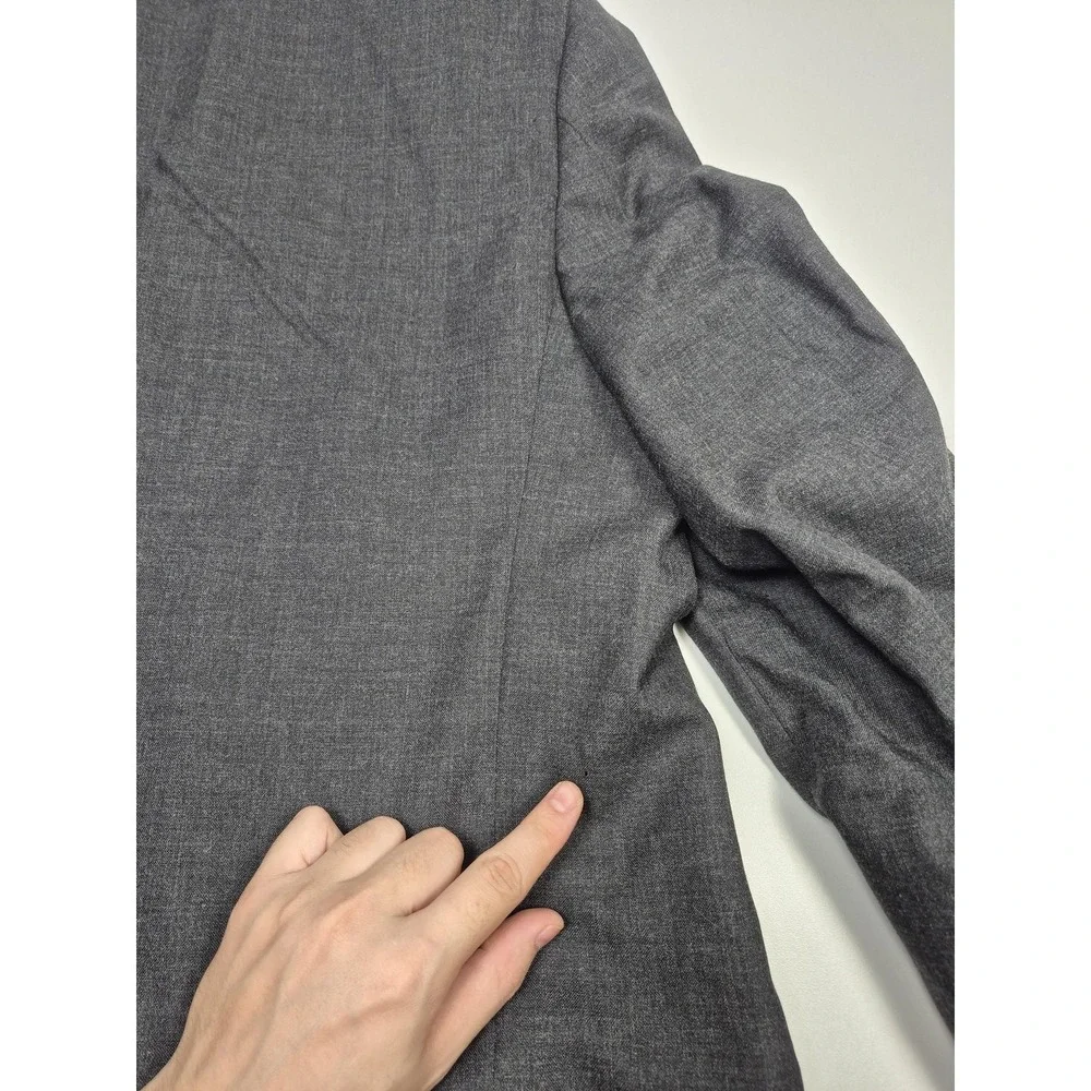 Adolfo Suit Mens 52 Long Gray 100% Wool Veracruz 2 Piece 48x36 Mexico NWT FLAW